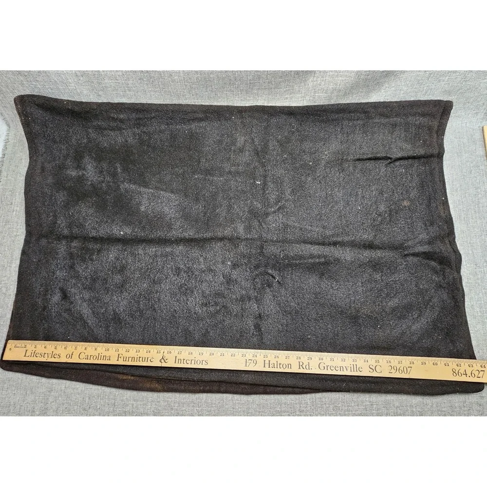 VINTAGE Chase Blanket 43x29 Horse Hair Heavy Rustic Primitive Camp Throw Buggy